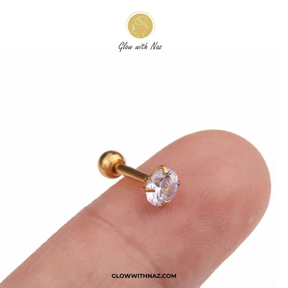 Diamond Zircon Nose Pin & Helix Piercing Jewelry