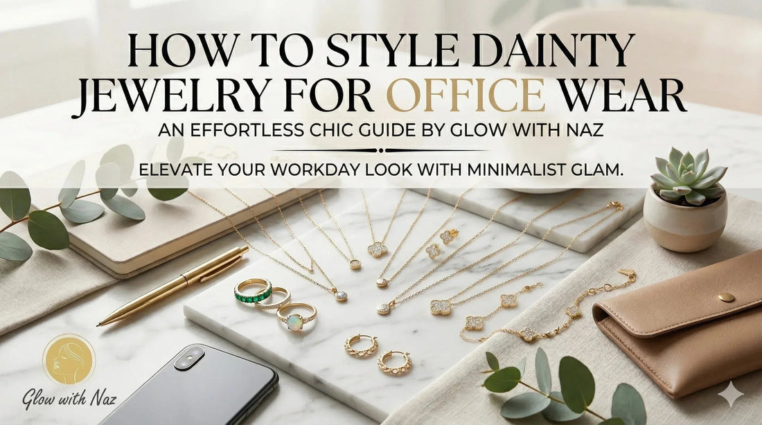How to Style Dainty Jewelry for Office Wear - Glow With Naz