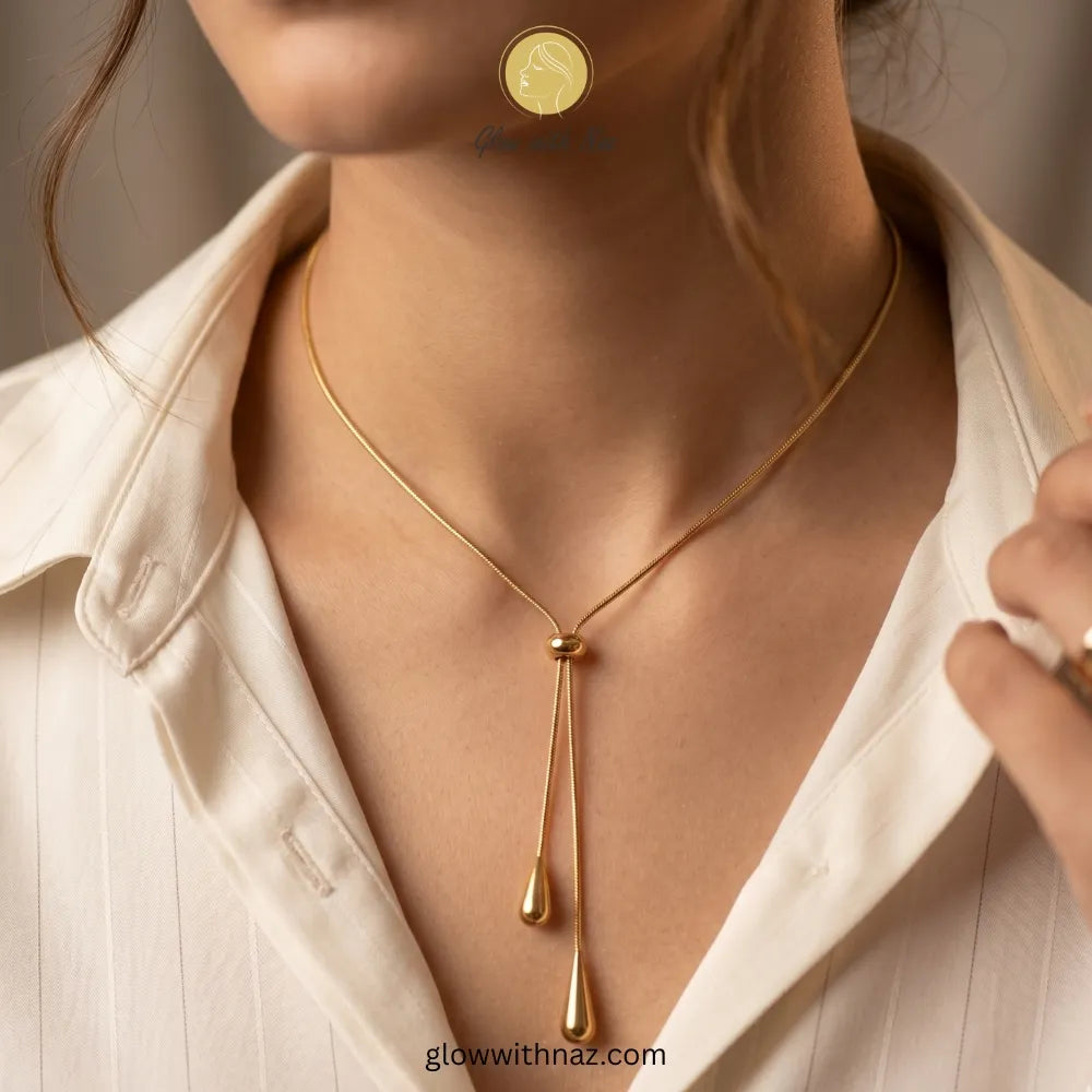 Close-up of sliding mechanism and teardrop pendants necklace, pendant necklace, necklace set, locket set, simple necklace, pendant set, pendant, chain necklace, diamond pendant, diamond necklace, locket necklace, neck chain, girls locket, heart locket, pendant for girls, necklace for girls, heart necklace, locket for girls, diamond locket, pendant necklace for girls, heart chain locket, stainless steel necklace, double chain necklace, ruby necklace, neck chain for girls, locket design, pendant design, neckl