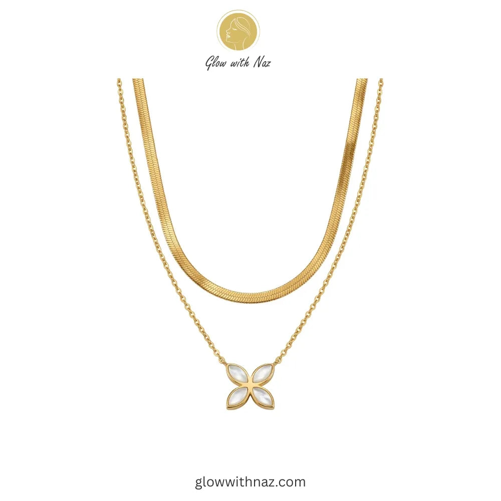 Double Layer Chain Star Floral Necklace  necklace, pendant necklace, necklace set, locket set, simple necklace, pendant set, pendant, chain necklace, diamond pendant, diamond necklace, locket necklace, neck chain, girls locket, heart locket, pendant for girls, necklace for girls, heart necklace, locket for girls, diamond locket, pendant necklace for girls, heart chain locket, stainless steel necklace, double chain necklace, ruby necklace, neck chain for girls, locket design, pendant design, necklace design,