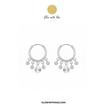 Anti-Tarnish Silver 5 Drop Trending Hoops Earrings