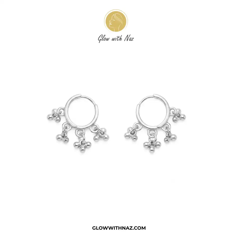 Anti-Tarnish Silver 3 Drop Separate Hoops Earrings for Women