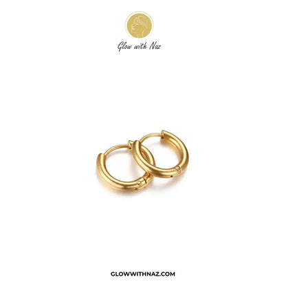 Dainty Minimalist Gold Stainless Steel Small Hoop Earrings