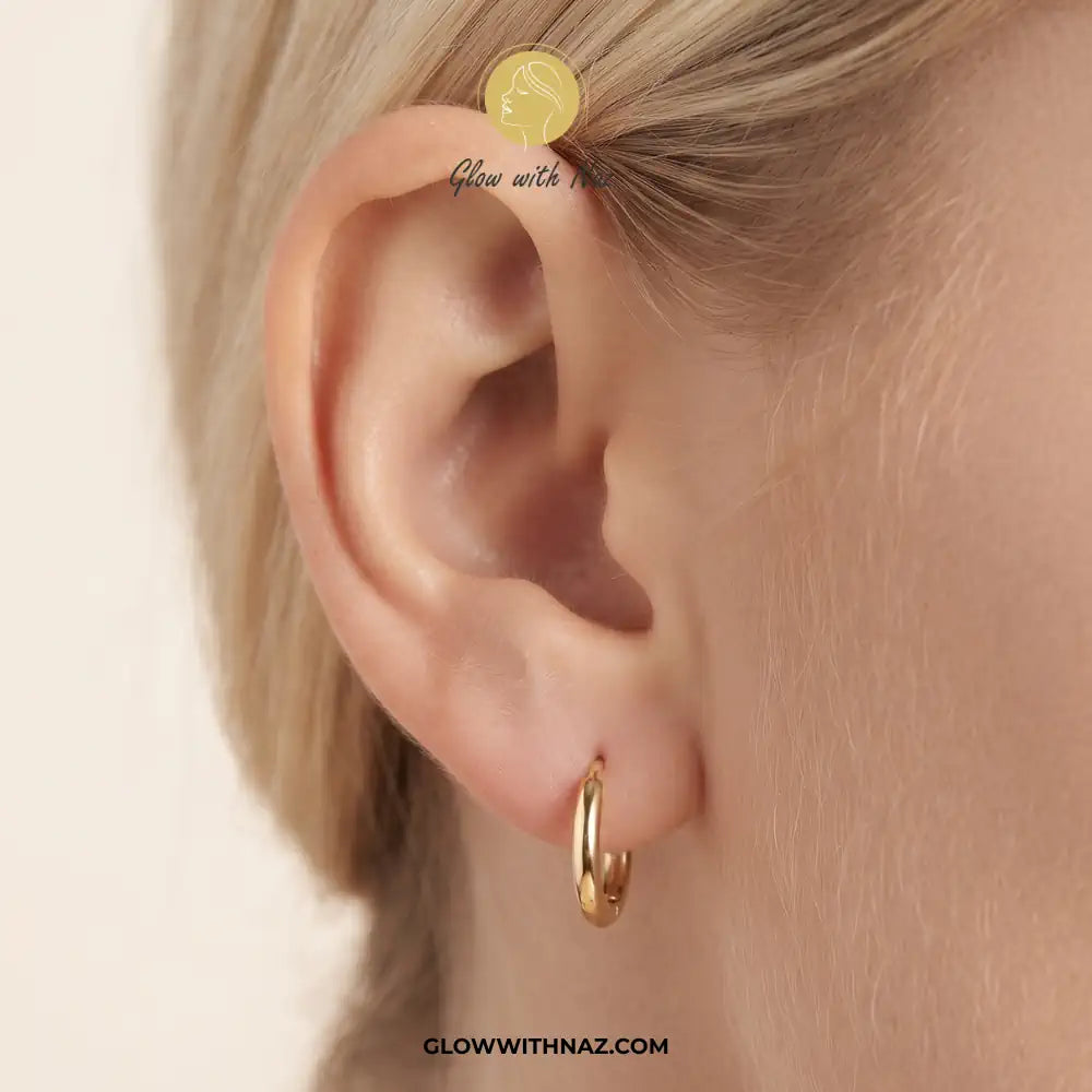 Dainty Minimalist Gold Stainless Steel Small Hoop Earrings