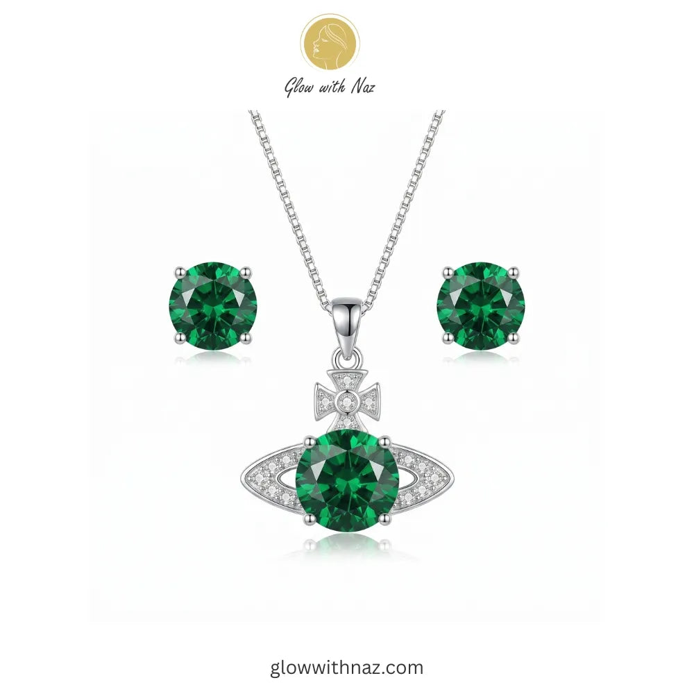 Emerald Green Zircon Pendant & Earrings Set necklace, pendant necklace, necklace set, locket set, simple necklace, pendant set, pendant, chain necklace, diamond pendant, diamond necklace, locket necklace, neck chain, girls locket, heart locket, pendant for girls, necklace for girls, heart necklace, locket for girls, diamond locket, pendant necklace for girls, heart chain locket, stainless steel necklace, double chain necklace, ruby necklace, neck chain for girls, locket design, pendant design, necklace desi