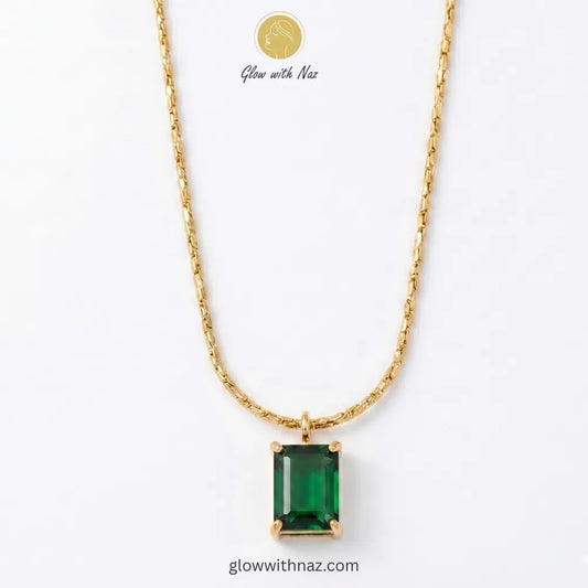 Gold Emerald Rectangle Pendant Necklace necklace, pendant necklace, necklace set, locket set, simple necklace, pendant set, pendant, chain necklace, diamond pendant, diamond necklace, locket necklace, neck chain, girls locket, heart locket, pendant for girls, necklace for girls, heart necklace, locket for girls, diamond locket, pendant necklace for girls, heart chain locket, stainless steel necklace, double chain necklace, ruby necklace, neck chain for girls, locket design, pendant design, necklace design, 