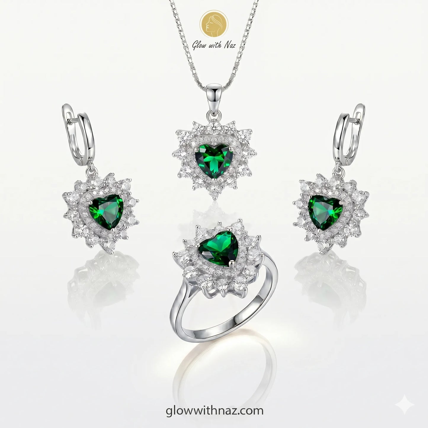 Luxury Emerald Green Heart Jewelry Set necklace, pendant necklace, necklace set, locket set, simple necklace, pendant set, pendant, chain necklace, diamond pendant, diamond necklace, locket necklace, neck chain, girls locket, heart locket, pendant for girls, necklace for girls, heart necklace, locket for girls, diamond locket, pendant necklace for girls, heart chain locket, stainless steel necklace, double chain necklace, ruby necklace, neck chain for girls, locket design, pendant design, necklace design, g