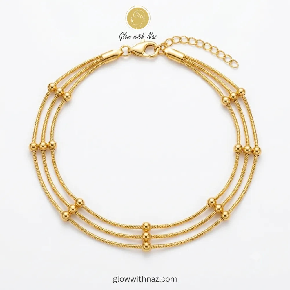 Multi-Strand Gold Layered Chain Bracelet