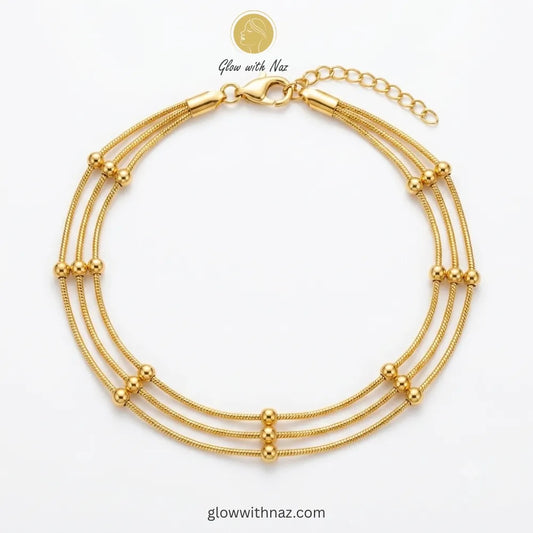 Multi-Strand Gold Layered Chain Bracelet