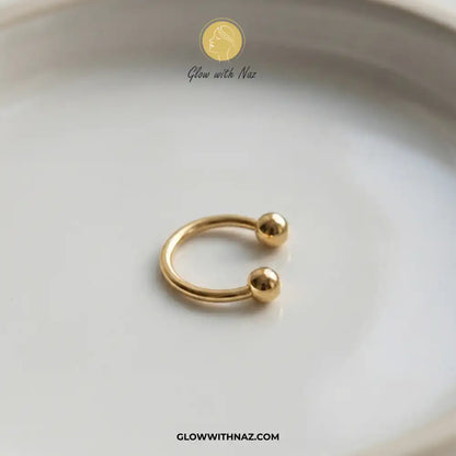 Stainless Steel Horseshoe C Nose Ring & Helix Ear Piercing Jewelry