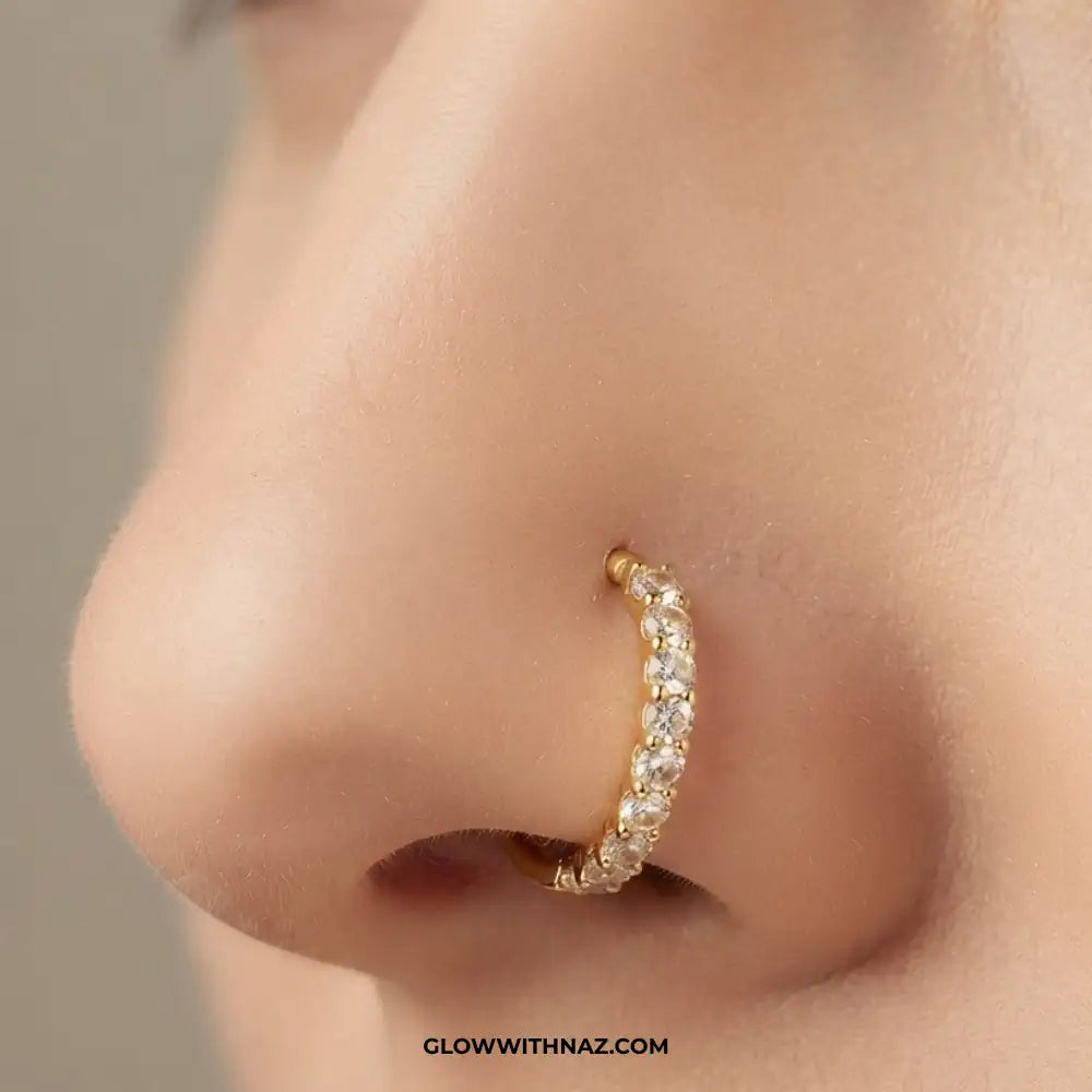 Outer Zircon Stainless Steel Nose Ring