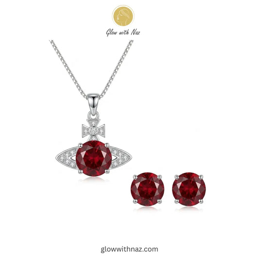 Ruby Red Zircon Pendant & Earrings Set necklace, pendant necklace, necklace set, locket set, simple necklace, pendant set, pendant, chain necklace, diamond pendant, diamond necklace, locket necklace, neck chain, girls locket, heart locket, pendant for girls, necklace for girls, heart necklace, locket for girls, diamond locket, pendant necklace for girls, heart chain locket, stainless steel necklace, double chain necklace, ruby necklace, neck chain for girls, locket design, pendant design, necklace design, g