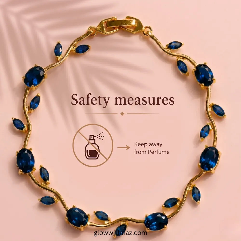 Premium Blue Tulip Bracelet | Rapunzel Floral Stainless Steel Bracelet