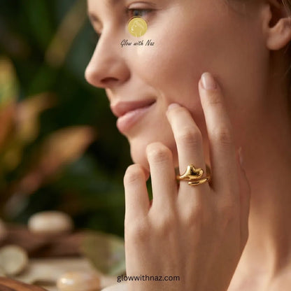 Adjustable Gold Heart Shaped Love Ring - Adjustable Gold Heart Shaped Love RingJewelryGlow With NazGlow With NazN-R001N-R001Adjustable Gold Heart Shaped Love Ring, ring, girls rings, rings for girls, rings simple, simple rings, stainless steel jewelry, jewellery set, aesthetic jewelry, simple jewellery, chain, jewelry, artificial jewellery, green jewellery, girls jewellery, rings for women, black ring, flower jewellery, chain for girls, jewellery for girls, jewellery