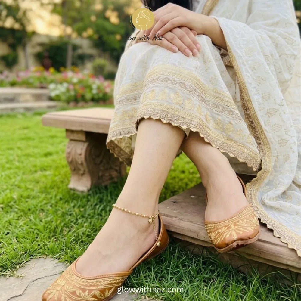 Anti-Tarnish Gold-Plated Square Bead Anklet for Women in Pakistan - Anti-Tarnish Gold-Plated Square Bead Anklet for Women in PakistanJewelryGlow With NazGlow With NazGold Ball Chain Anklet Pair Women Pakistan | Glow with Naz