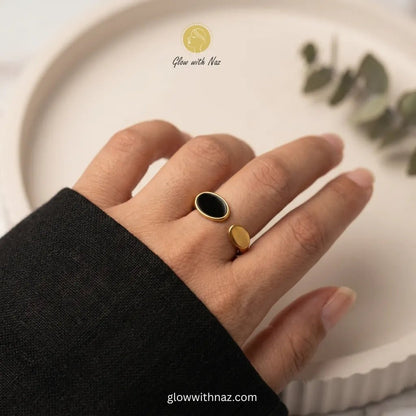 Black Oval Signet Adjustable Ring - Black Oval Signet Adjustable RingJewelryGlow With NazGlow With NazN-R002N-R002Black Oval Signet Adjustable Ring, ring, girls rings, rings for girls, rings simple, simple rings, stainless steel jewelry, jewellery set, aesthetic jewelry, simple jewellery, chain, jewelry, artificial jewellery, green jewellery, girls jewellery, rings for women, black ring, flower jewellery, chain for girls, jewellery for girls, jewellery