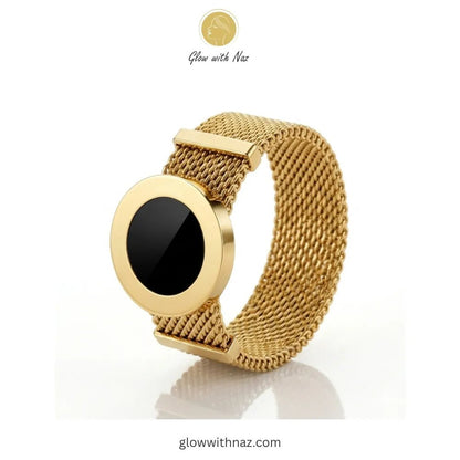 Bundle Offer: Black Dot Gold Roman Numeral Mesh Ring, Hoop Earring & Hand Cuff Bracelet - Bundle Offer: Black Dot Gold Roman Numeral Mesh Ring, Hoop Earring & Hand Cuff BraceletJewelryGlow With NazGlow With Naz6Gold Roman Numeral Mesh Ring, ring, girls rings, rings for girls, rings simple, simple rings, stainless steel jewelry, jewellery set, aesthetic jewelry, simple jewellery, chain, jewelry, artificial jewellery, green jewellery, girls jewellery, rings for women, black ring, flower jewellery,
