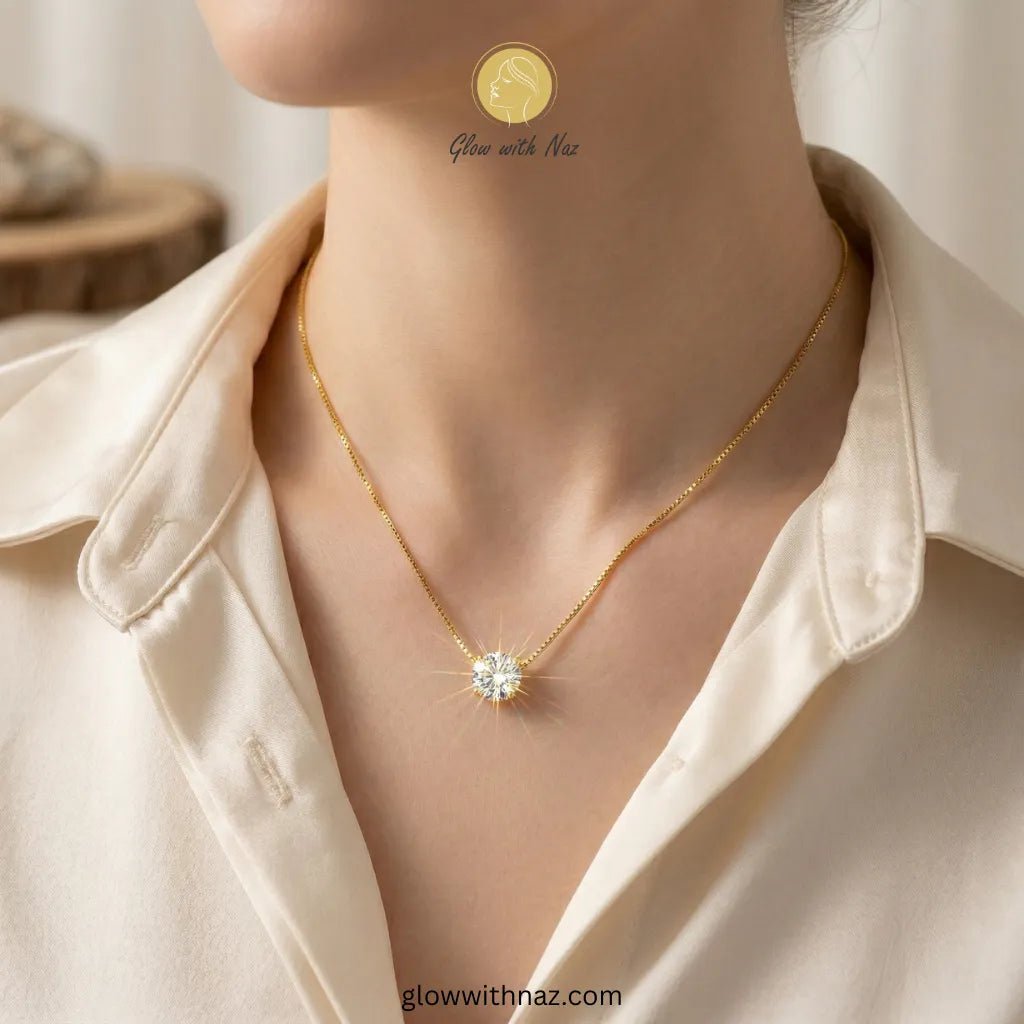 Diamond Pendant Gold Necklace - Diamond Pendant Gold NecklaceJewelryGlow With NazGlow With NazN-N005N-N005Diamond Pendant Gold Necklace