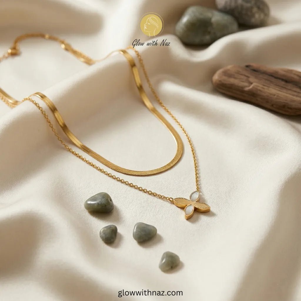 Double Layer Chain Star Floral Necklace - Double Layer Chain Star Floral NecklaceJewelryGlow With NazGlow With NazN-N009N-N009Double Layer Chain Star Floral Necklace necklace, pendant necklace, necklace set, locket set, simple necklace, pendant set, pendant, chain necklace, diamond pendant, diamond necklace, locket necklace, neck chain, girls locket, heart locket, pendant for girls, necklace for girls, heart necklace, locket for girls, diamond locket, pendant necklace for girls, heart chain locket, stainles