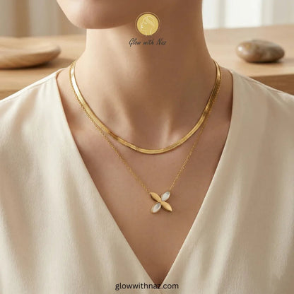 Double Layer Chain Star Floral Necklace - Double Layer Chain Star Floral NecklaceJewelryGlow With NazGlow With NazN-N009N-N009Double Layer Chain Star Floral Necklace necklace, pendant necklace, necklace set, locket set, simple necklace, pendant set, pendant, chain necklace, diamond pendant, diamond necklace, locket necklace, neck chain, girls locket, heart locket, pendant for girls, necklace for girls, heart necklace, locket for girls, diamond locket, pendant necklace for girls, heart chain locket, stainles