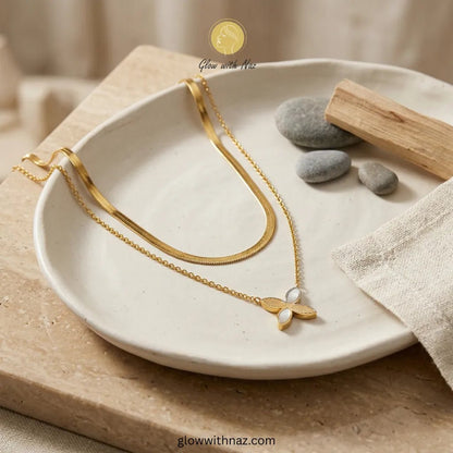 Double Layer Chain Star Floral Necklace - Double Layer Chain Star Floral NecklaceJewelryGlow With NazGlow With NazN-N009N-N009Double Layer Chain Star Floral Necklace necklace, pendant necklace, necklace set, locket set, simple necklace, pendant set, pendant, chain necklace, diamond pendant, diamond necklace, locket necklace, neck chain, girls locket, heart locket, pendant for girls, necklace for girls, heart necklace, locket for girls, diamond locket, pendant necklace for girls, heart chain locket, stainles