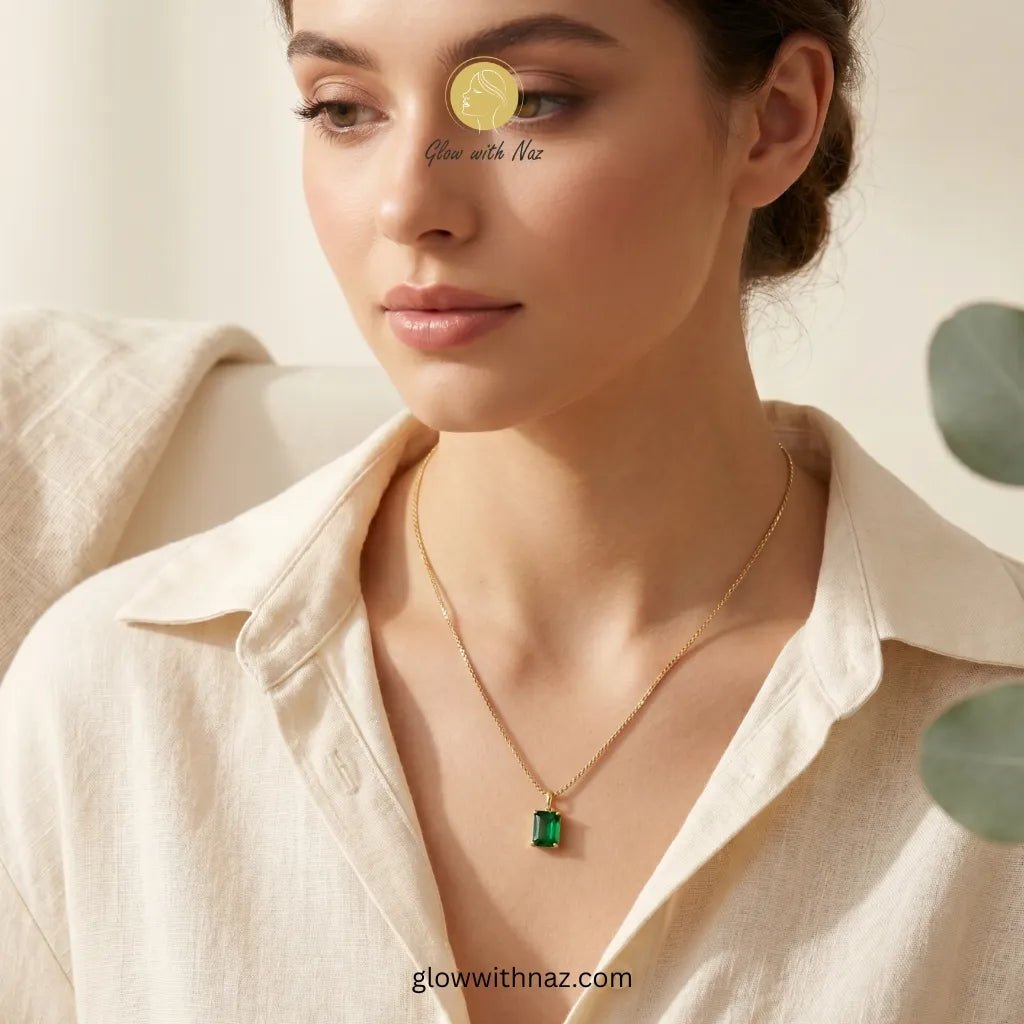 Gold Emerald Rectangle Pendant Necklace - Gold Emerald Rectangle Pendant NecklaceJewelryGlow With NazGlow With NazN-N025N-N025Gold Emerald Green Rectangular Pendant Necklace Online Pakistan | Glow with Naz necklace, pendant necklace, necklace set, locket set, simple necklace, pendant set, pendant, chain necklace, diamond pendant, diamond necklace, locket necklace, neck chain, girls locket, heart locket, pendant for girls, necklace for girls, heart necklace, locket for girls, diamond locket, pendant necklace