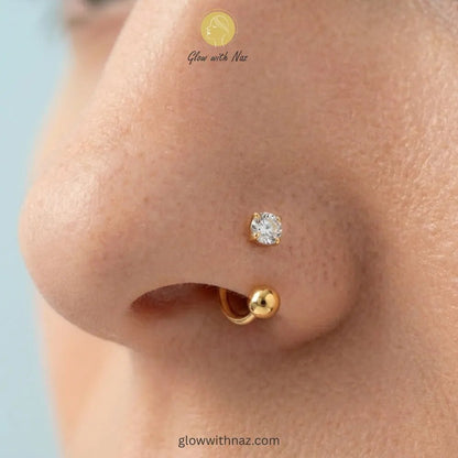 Gold Zircon C-Shape Stainless Steel Nose Ring - Gold Zircon C-Shape Stainless Steel Nose RingJewelryGlow With NazGlow With NazNR001NR001Gold Zircon Stainless Steel Nose Ring