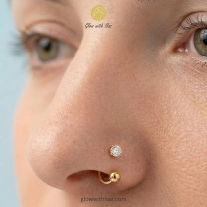 Gold Zircon C-Shape Stainless Steel Nose Ring - Gold Zircon C-Shape Stainless Steel Nose RingJewelryGlow With NazGlow With NazNR001NR001Gold Zircon Stainless Steel Nose Ring