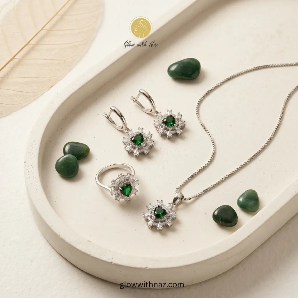 Luxury Emerald Green Heart Jewelry Set - Luxury Emerald Green Heart Jewelry SetJewelryGlow With NazGlow With NazN-N026N-N026Luxury Emerald Green Heart Jewelry Set necklace, pendant necklace, necklace set, locket set, simple necklace, pendant set, pendant, chain necklace, diamond pendant, diamond necklace, locket necklace, neck chain, girls locket, heart locket, pendant for girls, necklace for girls, heart necklace, locket for girls, diamond locket, pendant necklace for girls, heart chain locket, stainless s