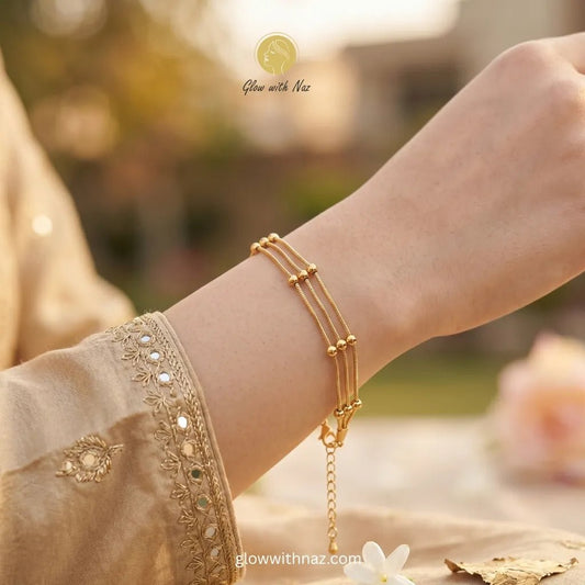 Multi - Strand Gold Layered Chain Bracelet - Multi - Strand Gold Layered Chain BraceletJewelryGlow With NazGlow With NazN-B025N-B025Multi - Strand Gold Layered Chain Bracelet Pakistan