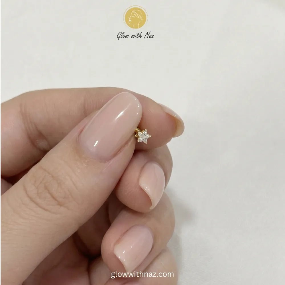 Premium Gold Heart Zircon Stainless Steel Nose Pin for Girls - Premium Gold Heart Zircon Stainless Steel Nose Pin for GirlsJewelryGlow With NazGlow With NazNR002NR0021pc Gold Heart Zircon Stainless Steel Nose Stud