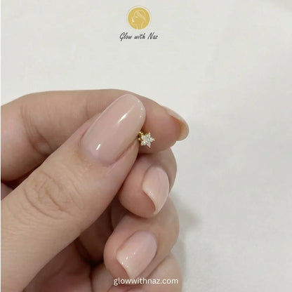 Premium Gold Heart Zircon Stainless Steel Nose Pin for Girls - Premium Gold Heart Zircon Stainless Steel Nose Pin for GirlsJewelryGlow With NazGlow With NazNR002NR0021pc Gold Heart Zircon Stainless Steel Nose Stud