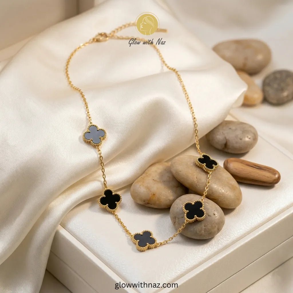 Royal Clover 4 - Piece Complete Jewellery Set - Royal Clover 4 - Piece Complete Jewellery SetJewelryGlow with NazGlow With NazN-N001N-N001Royal Clover 4 - Piece Complete Jewellery Set necklace, pendant necklace, necklace set, locket set, simple necklace, pendant set, pendant, chain necklace, diamond pendant, diamond necklace, locket necklace, neck chain, girls locket, heart locket, pendant for girls, necklace for girls, heart necklace, locket for girls, diamond locket, pendant necklace for girls, heart chai