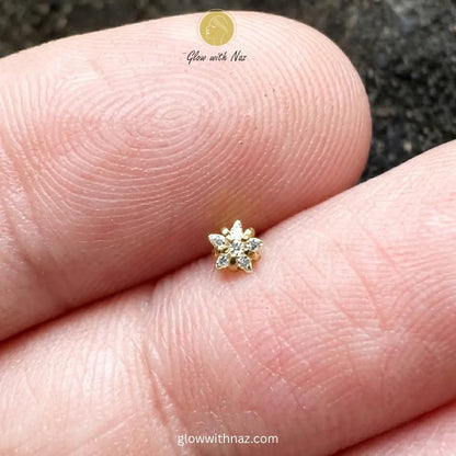 Zircon Stainless Steel Gold Star Zircon Nose Pin - Zircon Stainless Steel Gold Star Zircon Nose PinJewelryGlow With NazGlow With NazNR003NR003Zircon Stainless Steel Gold Star Zircon Nose Pin