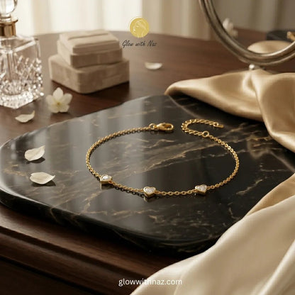 Zircon Station Chain Bracelet - Zircon Station Chain BraceletJewelryGlow With NazGlow With NazN-B027N-B027Zircon Station Chain Bracelet